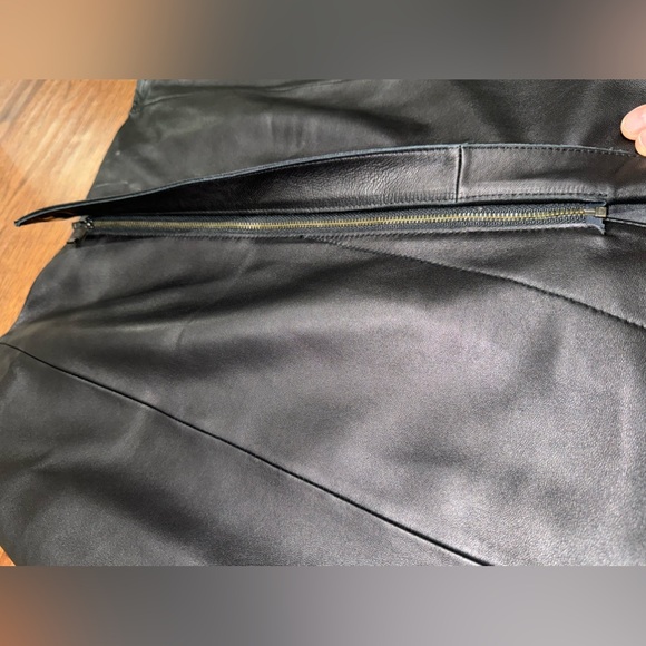 Antonio Melani Black Leather Pencil Skirt M - Picture 8 of 14